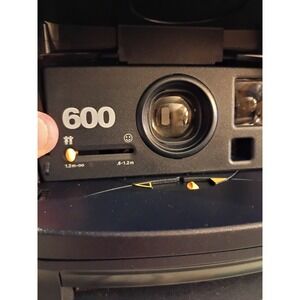 Polaroid 600 Instant Film Camera Black with Flash and Original Carrying Case